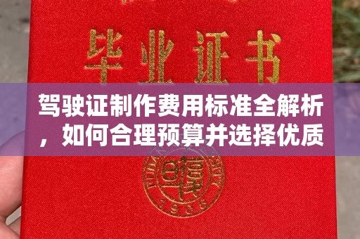 埤头驾驶证制作费用标准全解析，如何合理预算并选择优质服务？