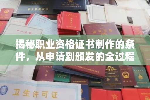 埤头揭秘职业资格证书制作的条件，从申请到颁发的全过程