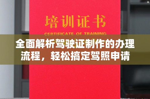 埤头全面解析驾驶证制作的办理流程，轻松搞定驾照申请